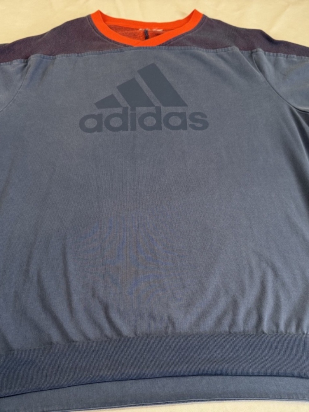 Women's Adidas Long Sleeve Logo Sweater Size XL - Blue/Orange